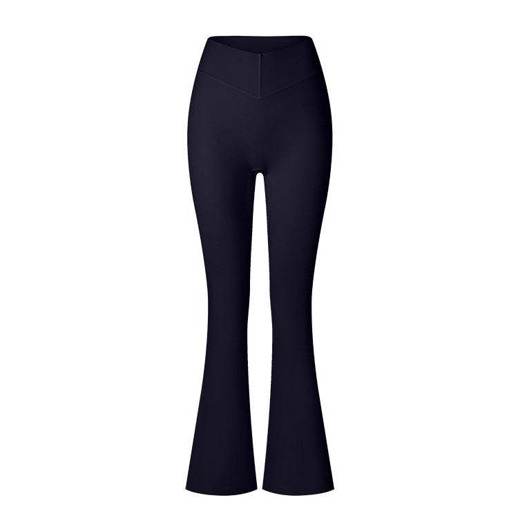 Brushed Flared V-waist Sports Tight Trousers Elegancia Fit