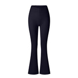 Brushed Flared V-waist Sports Tight Trousers Elegancia Fit