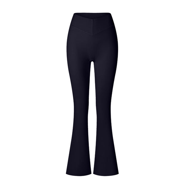 Brushed Flared V-waist Sports Tight Trousers Elegancia Fit