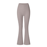 Brushed Flared V-waist Sports Tight Trousers Elegancia Fit