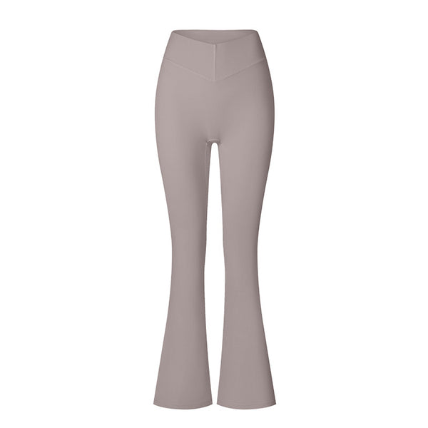 Brushed Flared V-waist Sports Tight Trousers Elegancia Fit