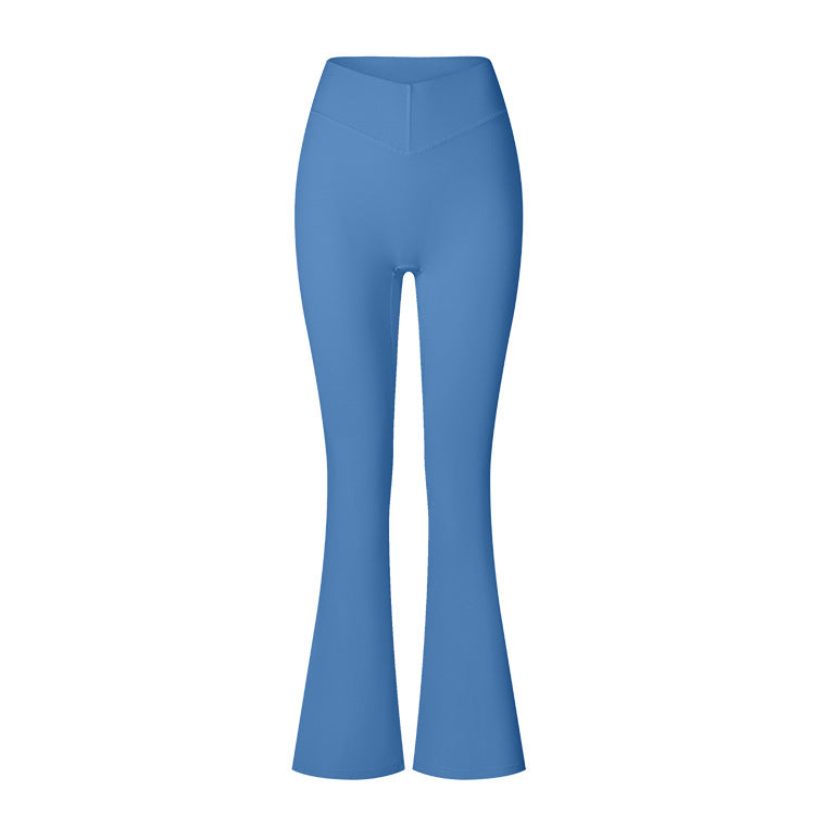 Brushed Flared V-waist Sports Tight Trousers Elegancia Fit