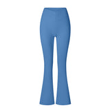 Brushed Flared V-waist Sports Tight Trousers Elegancia Fit