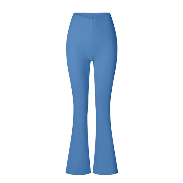 Brushed Flared V-waist Sports Tight Trousers Elegancia Fit