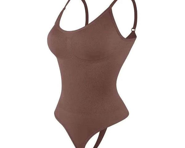 Women wearing a smoothing shapewear bodysuit enhancing body contours
