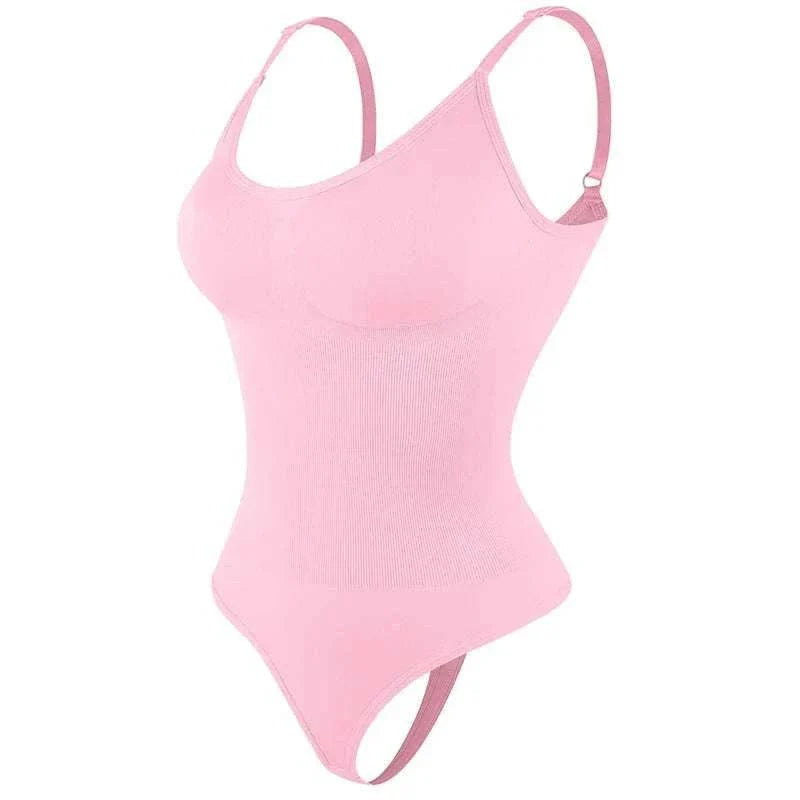 Women's smoothing shapewear bodysuit in black for body contouring and support