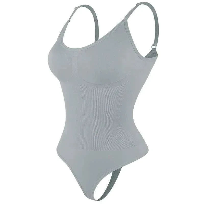 Women's smoothing shapewear bodysuit in beige for a sleek silhouette