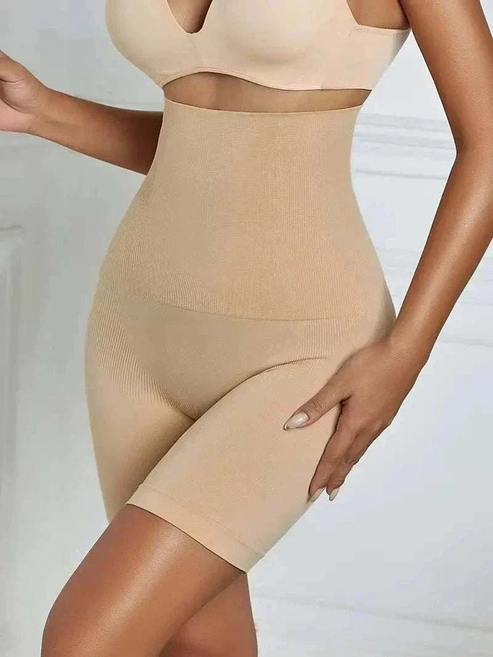High waist shaping boyshort panties for women
