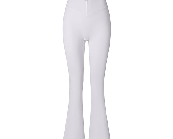Brushed Flared V-waist Sports Tight Trousers Elegancia Fit