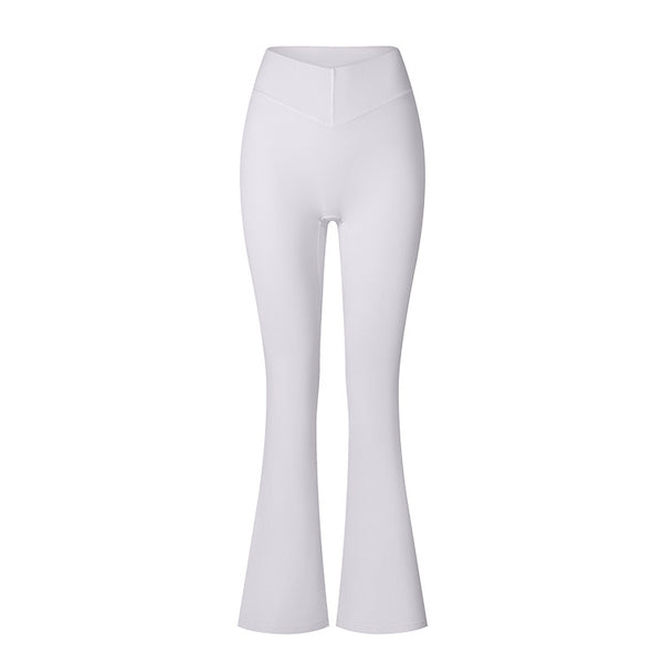 Brushed Flared V-waist Sports Tight Trousers Elegancia Fit