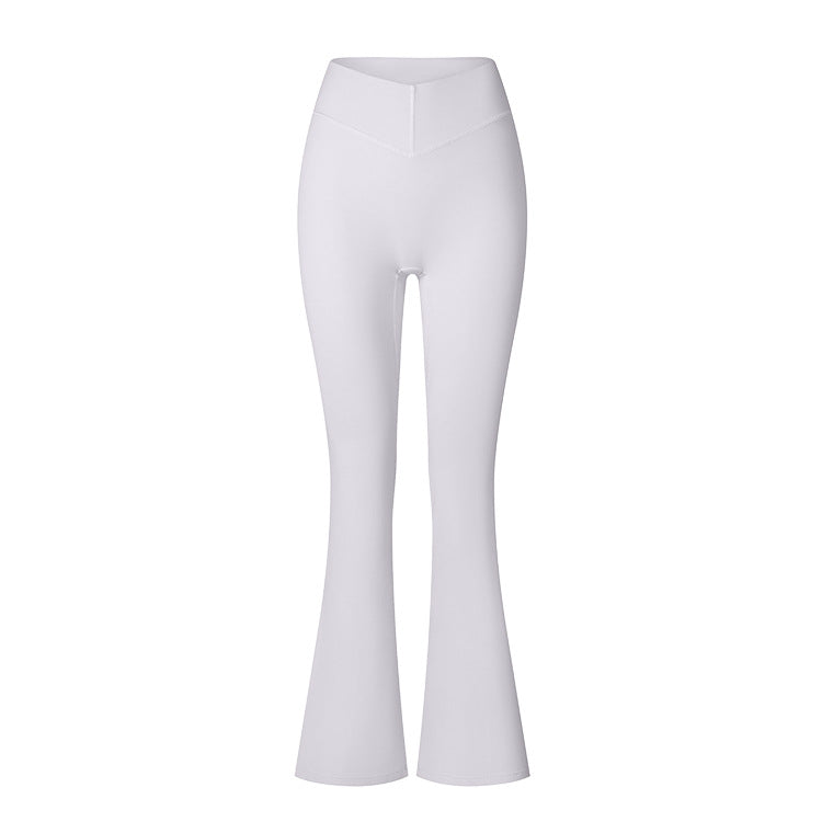Brushed Flared V-waist Sports Tight Trousers Elegancia Fit